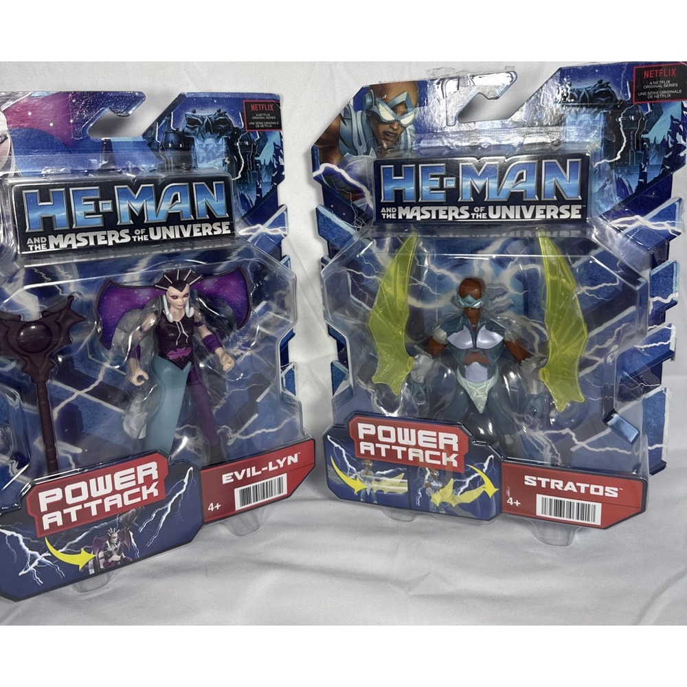 He Man Masters Of The Universe Evil Lyn & Stratos Power Attack Figures